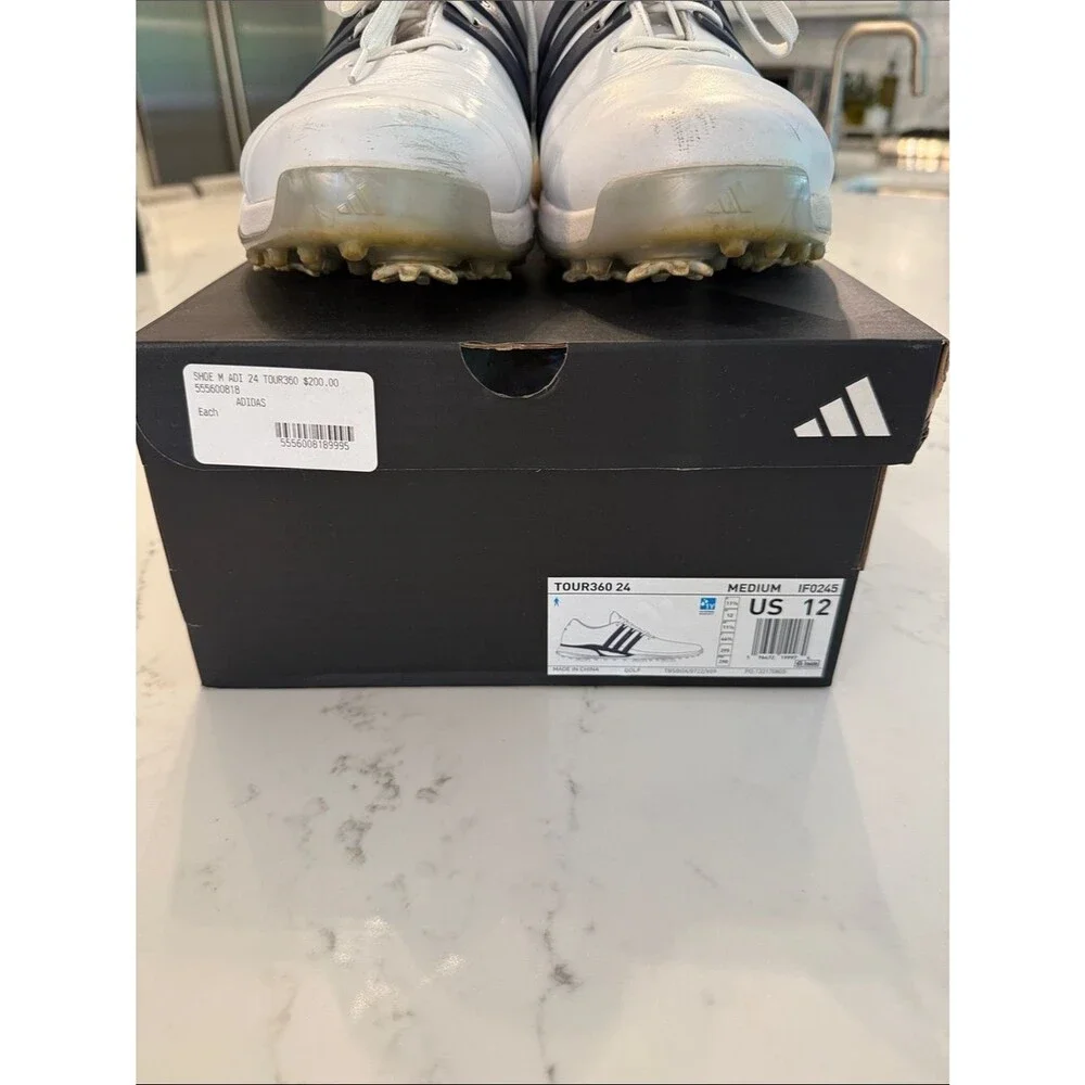 Men's White Golf Shoes Tour360 Size 12
